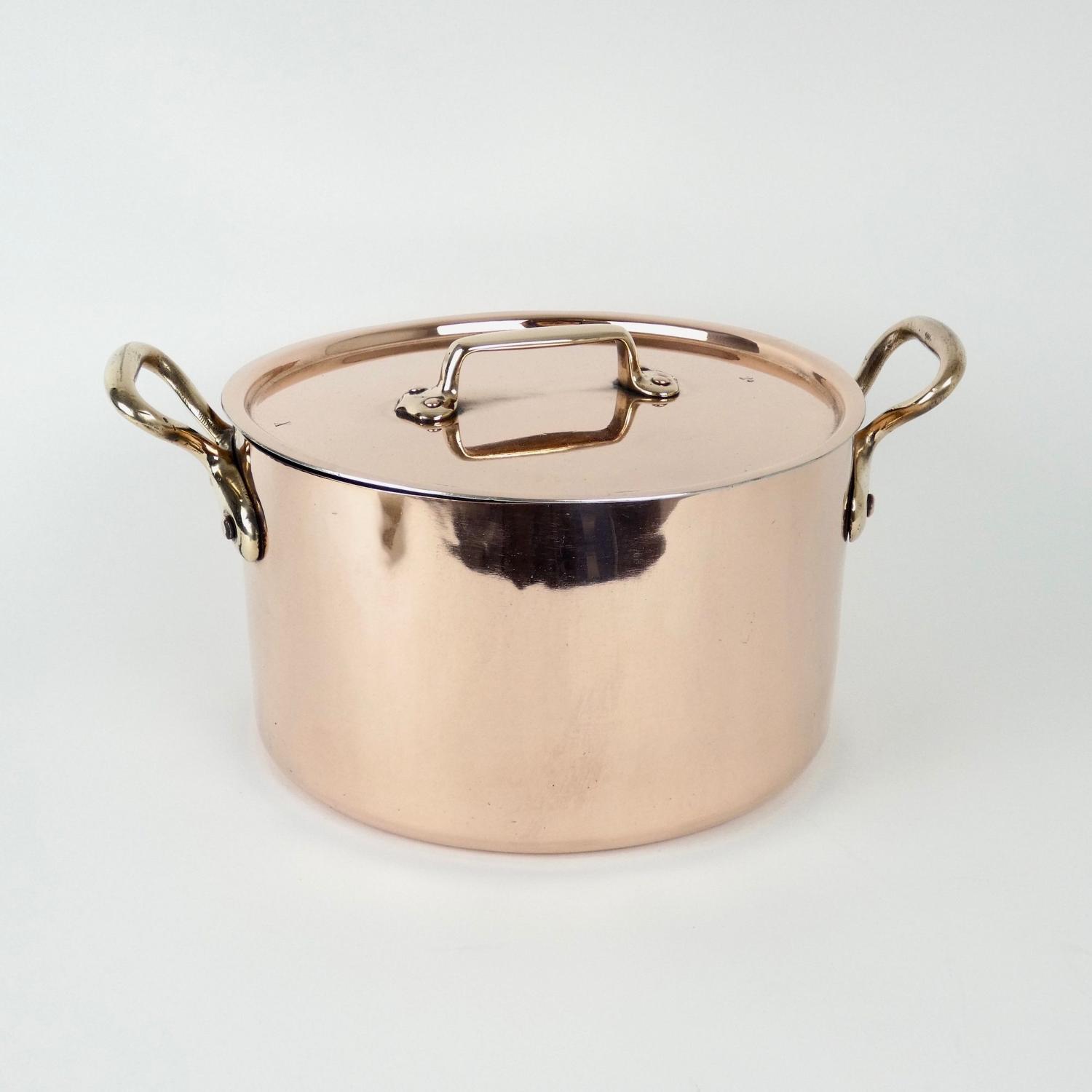 French copper casserole
