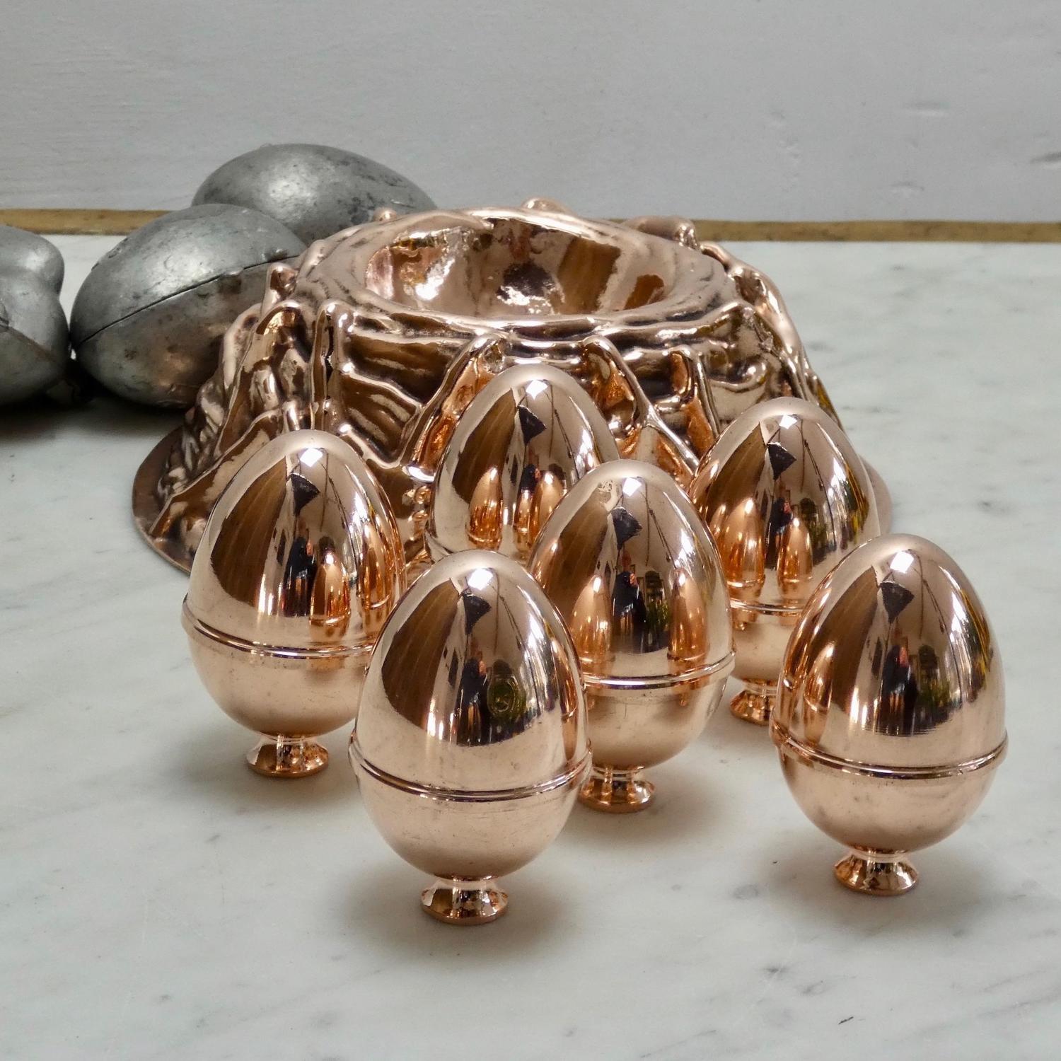 Miniature copper eggs