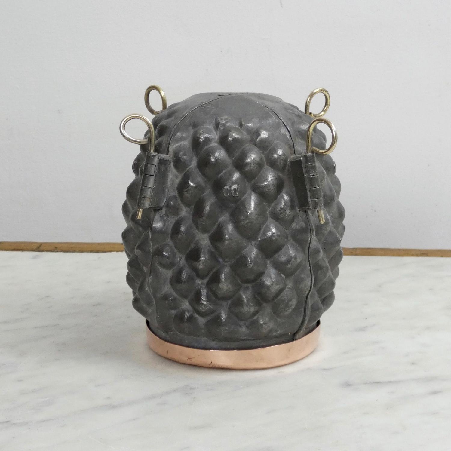 Large pewter pineapple mould