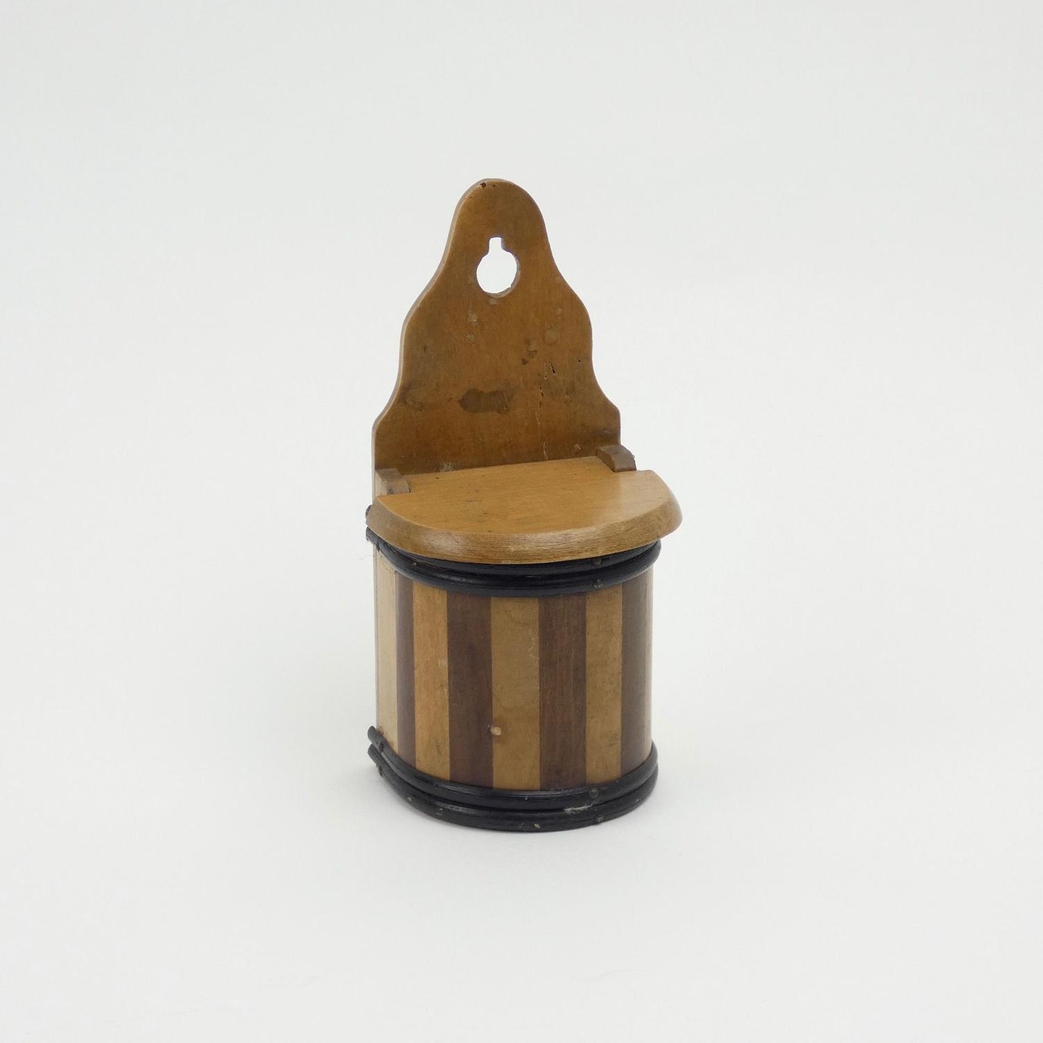 Miniature wooden salt box