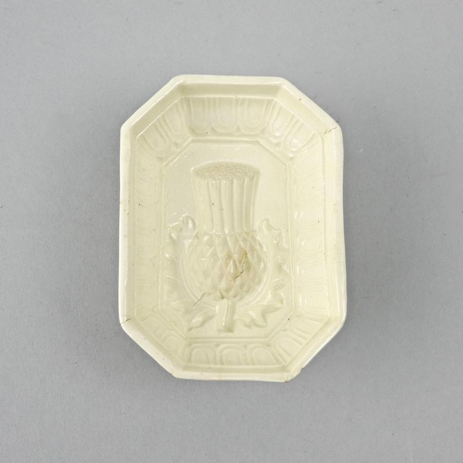 Miniature creamware thistle mould