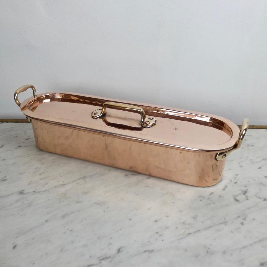 Small, French copper salmon kettle