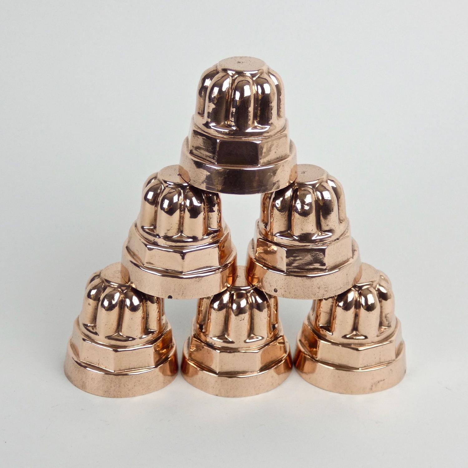Miniature, Victorian copper moulds