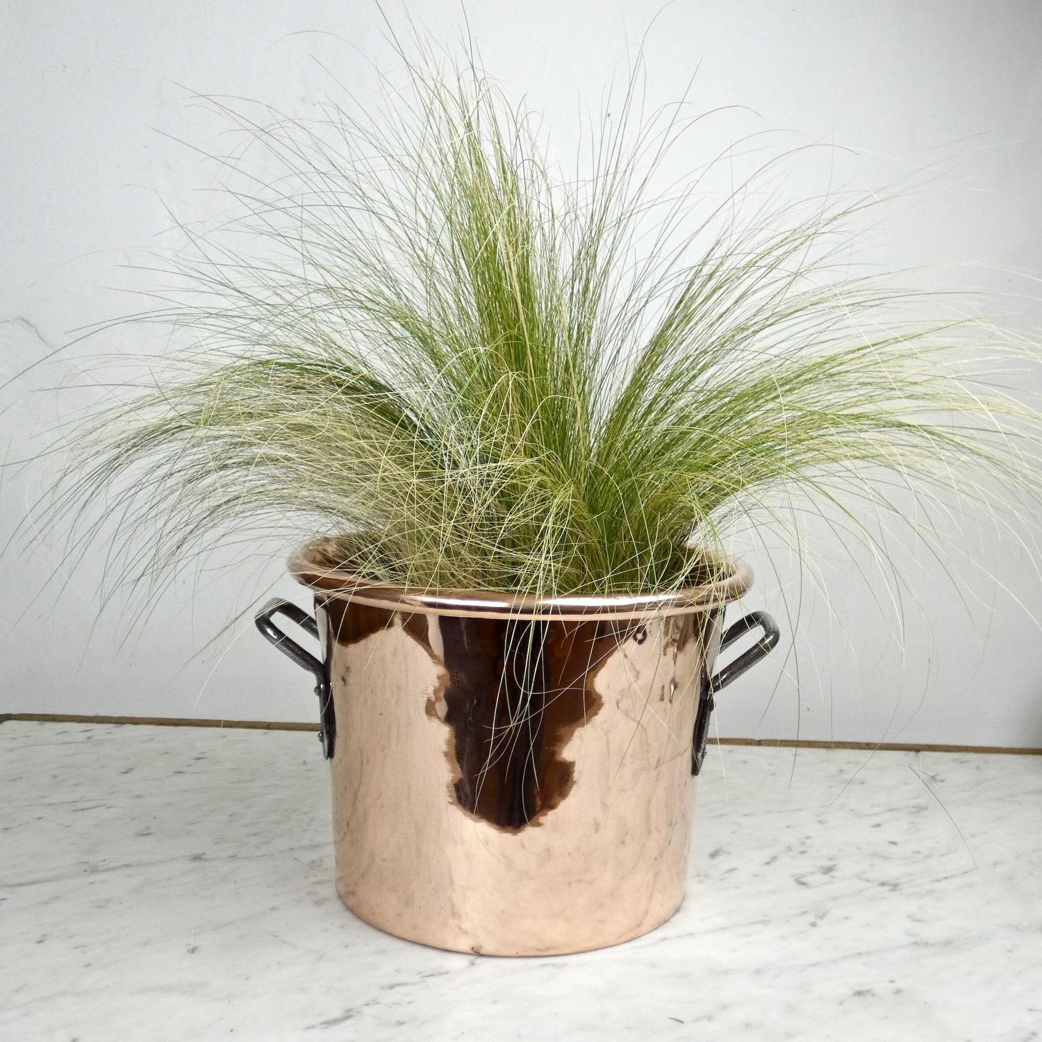 French copper bucket