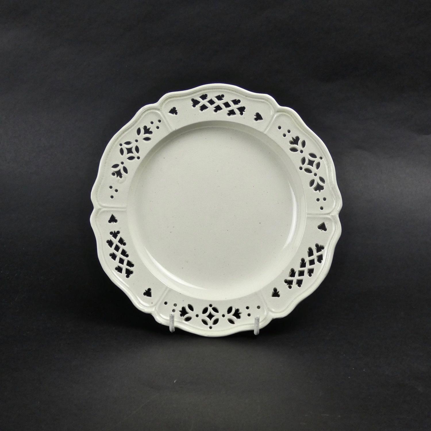 18th century, pierced creamware plate