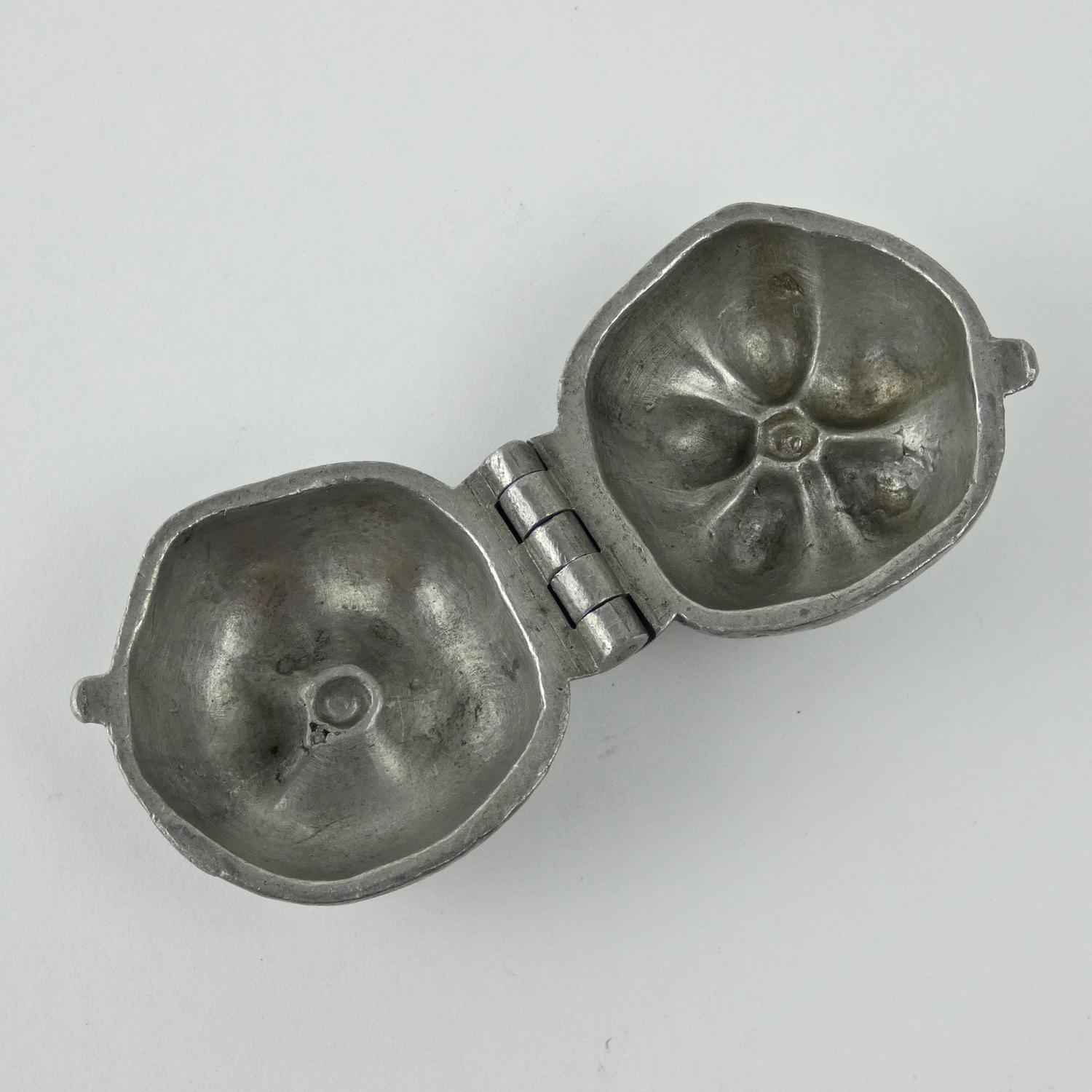 Small, pewter gourd