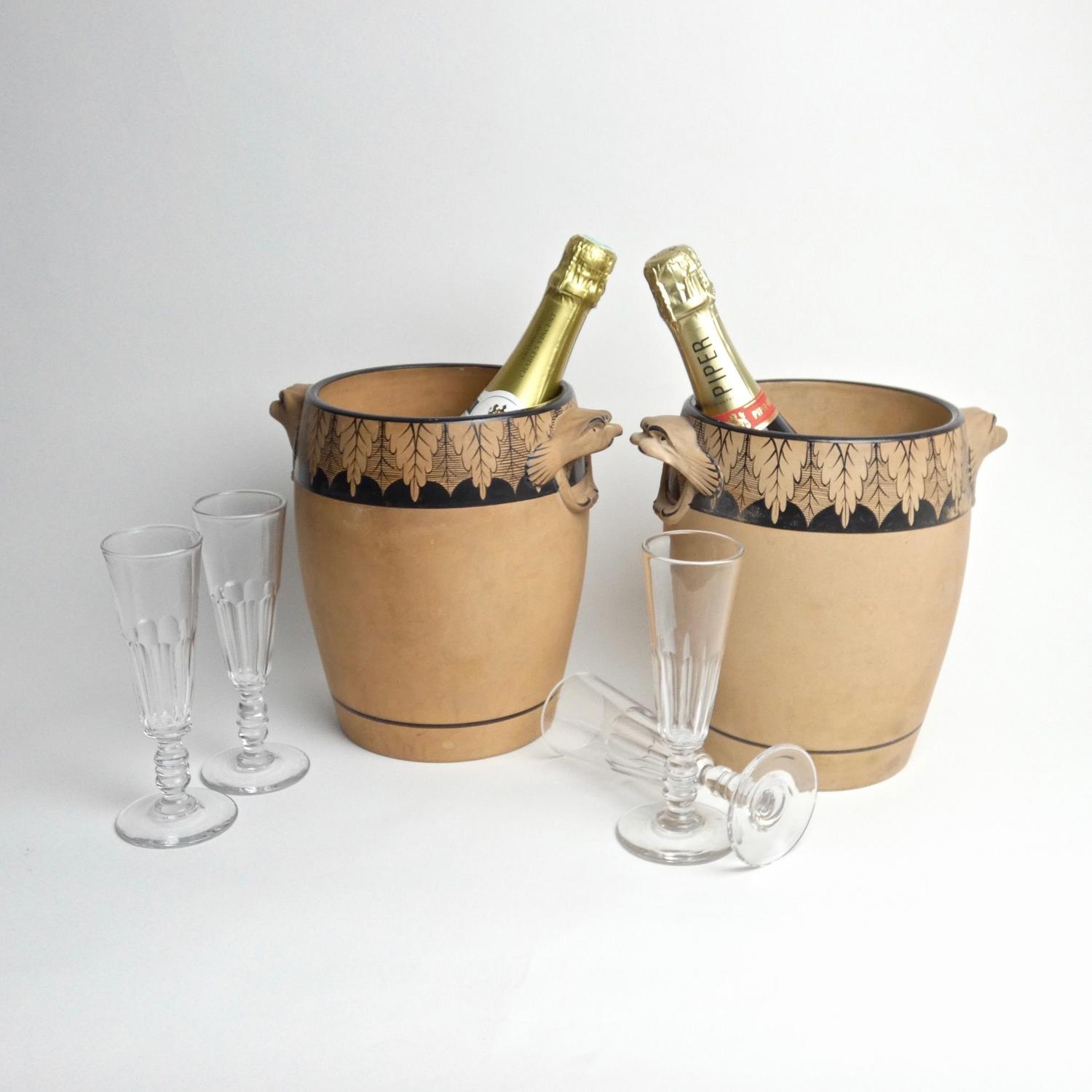 Pair of Davenport champagne coolers