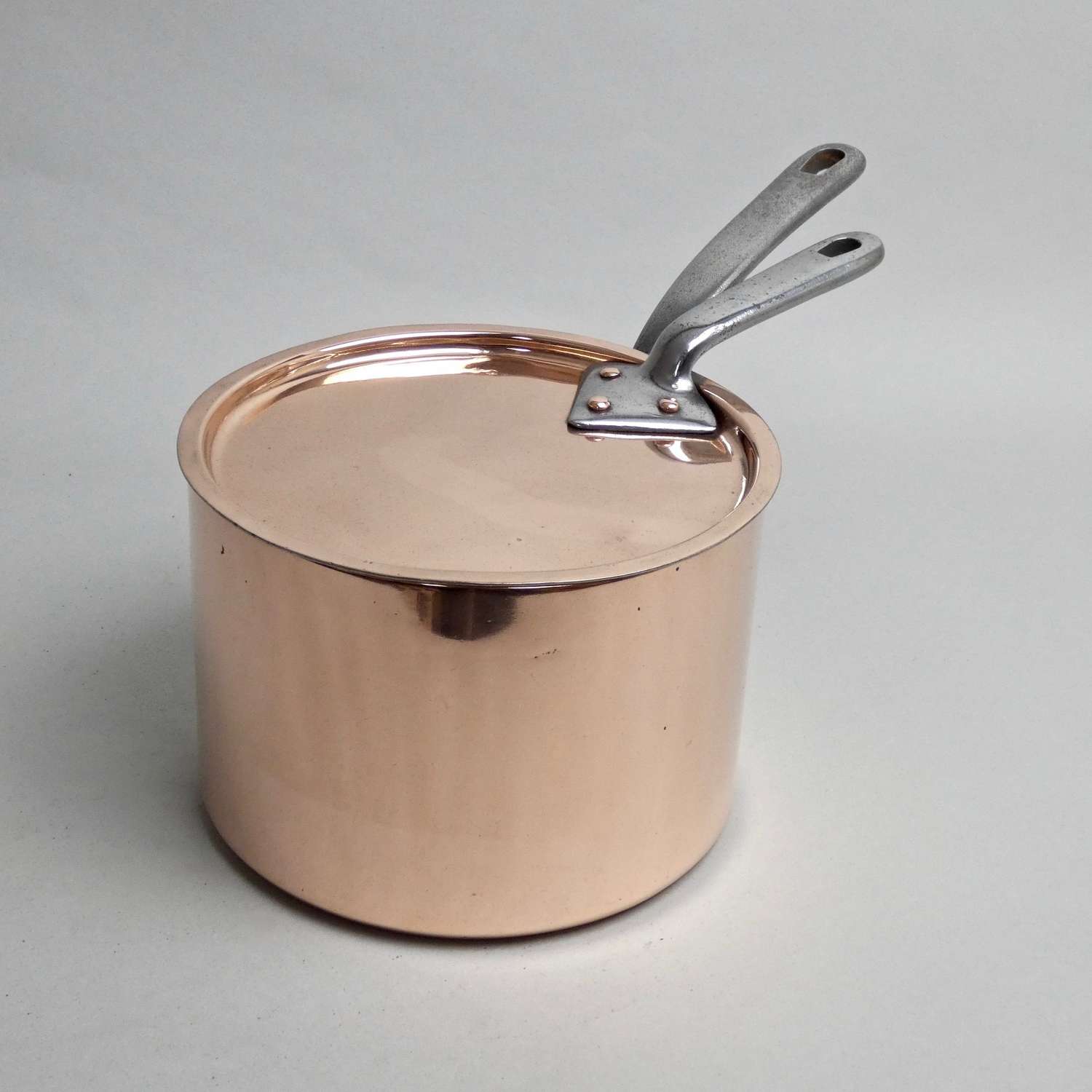 English copper saucepan