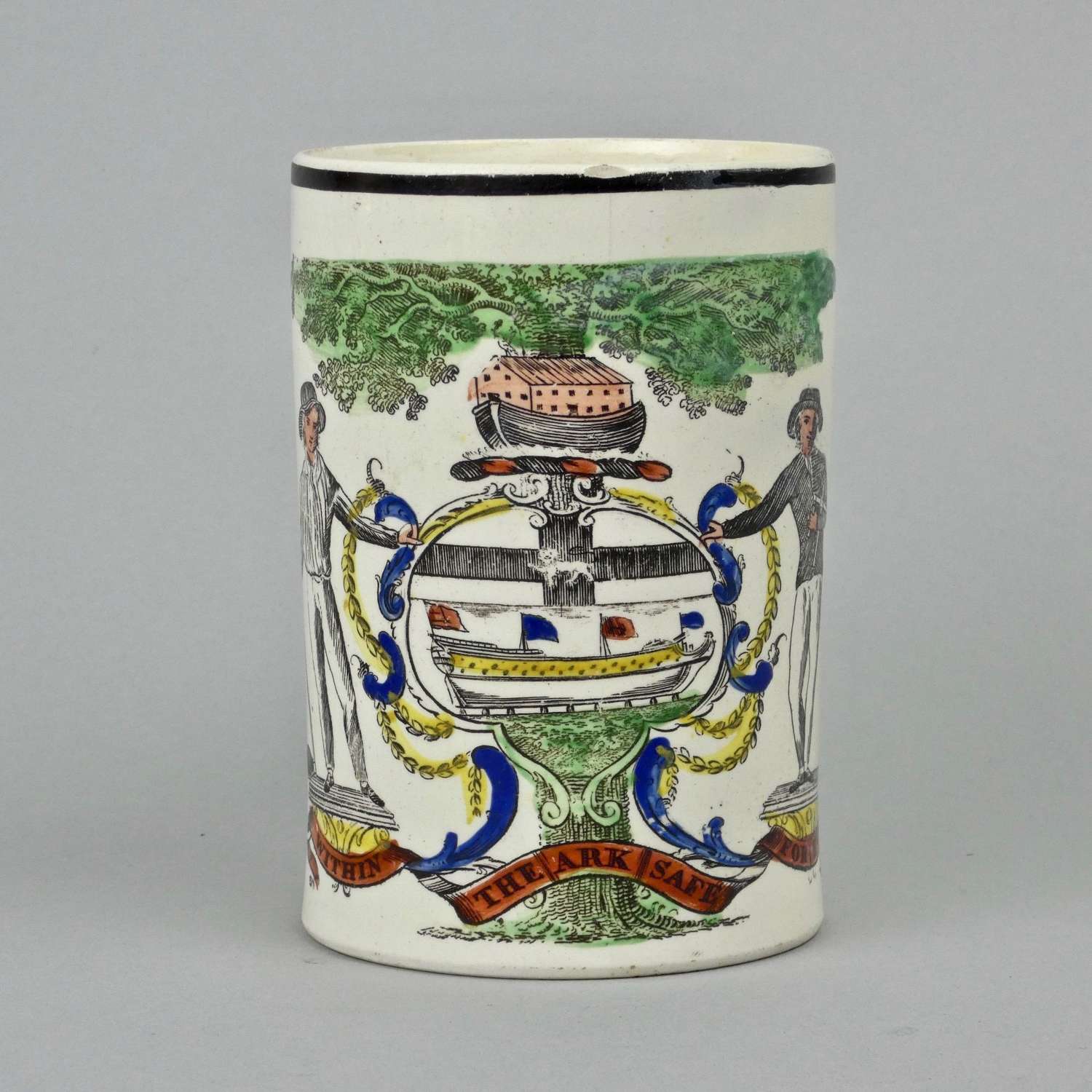 Rare, Shipwrights creamware mug
