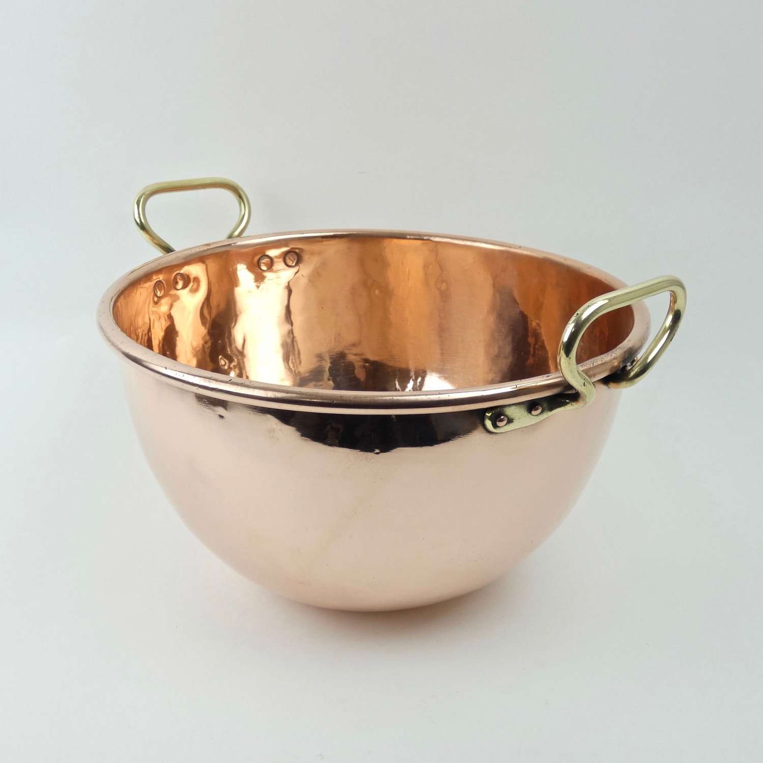 French copper sugar bowl
