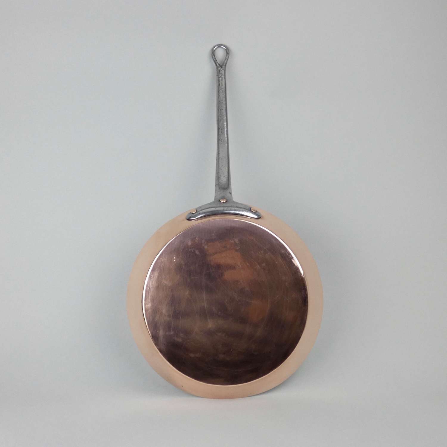 Large, French copper frying pan