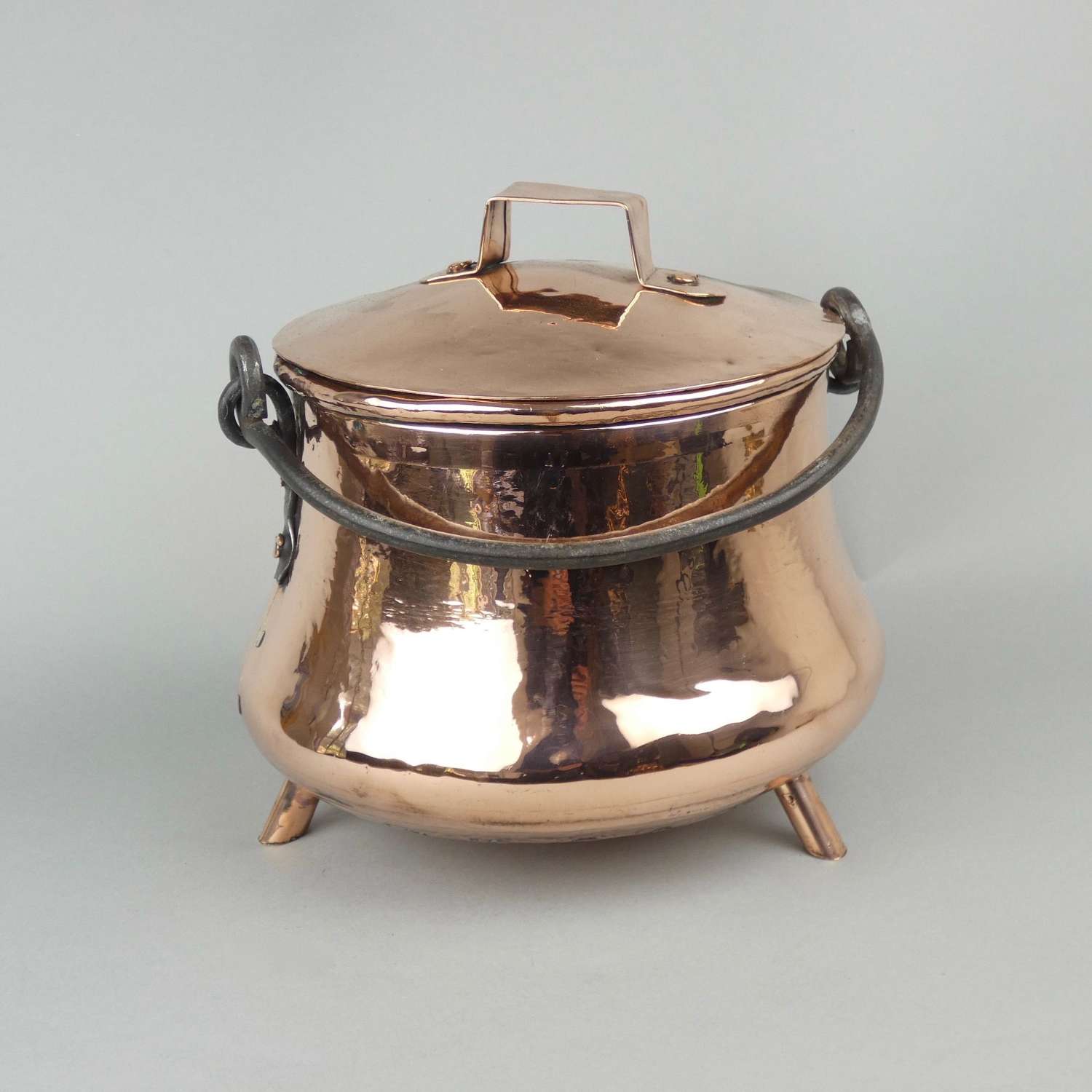 French copper cauldron