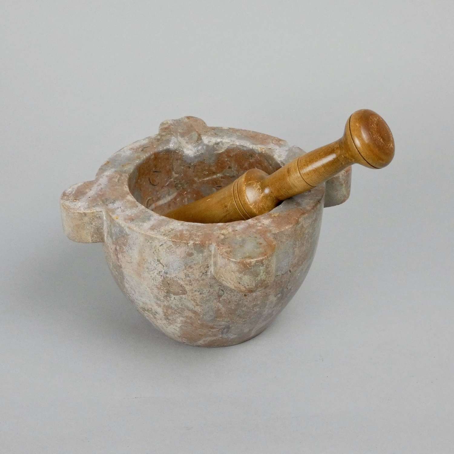Small, rose marble mortar