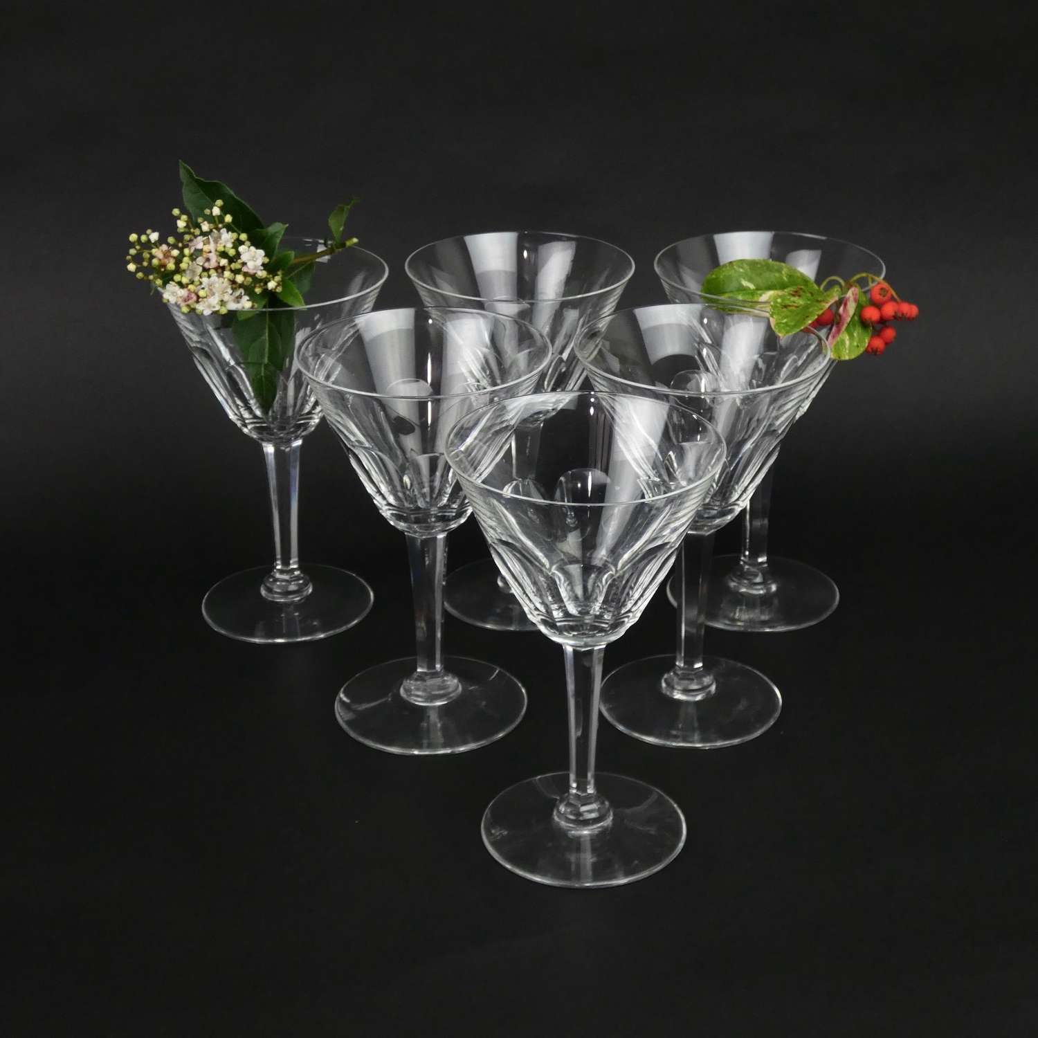 Val St. Lambert crystal water glasses