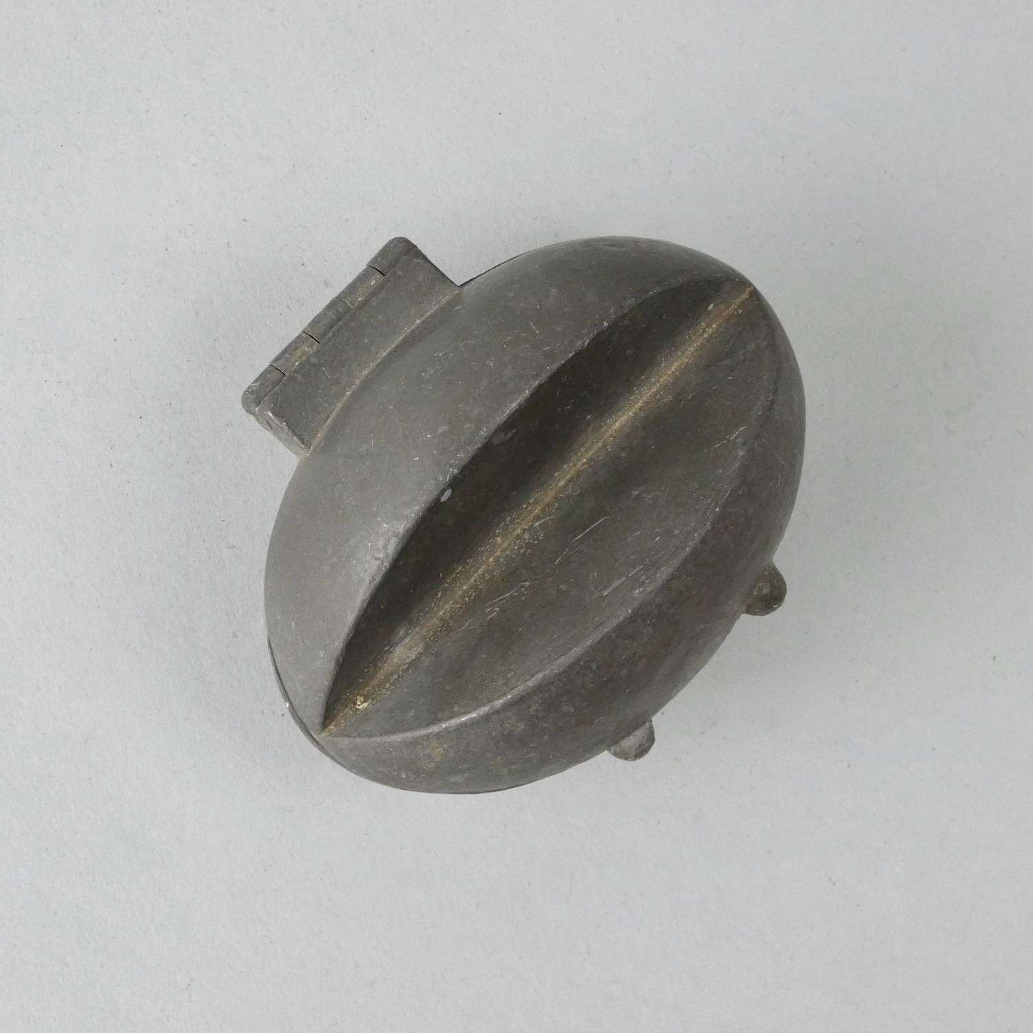 Pewter, melon shaped ice mould