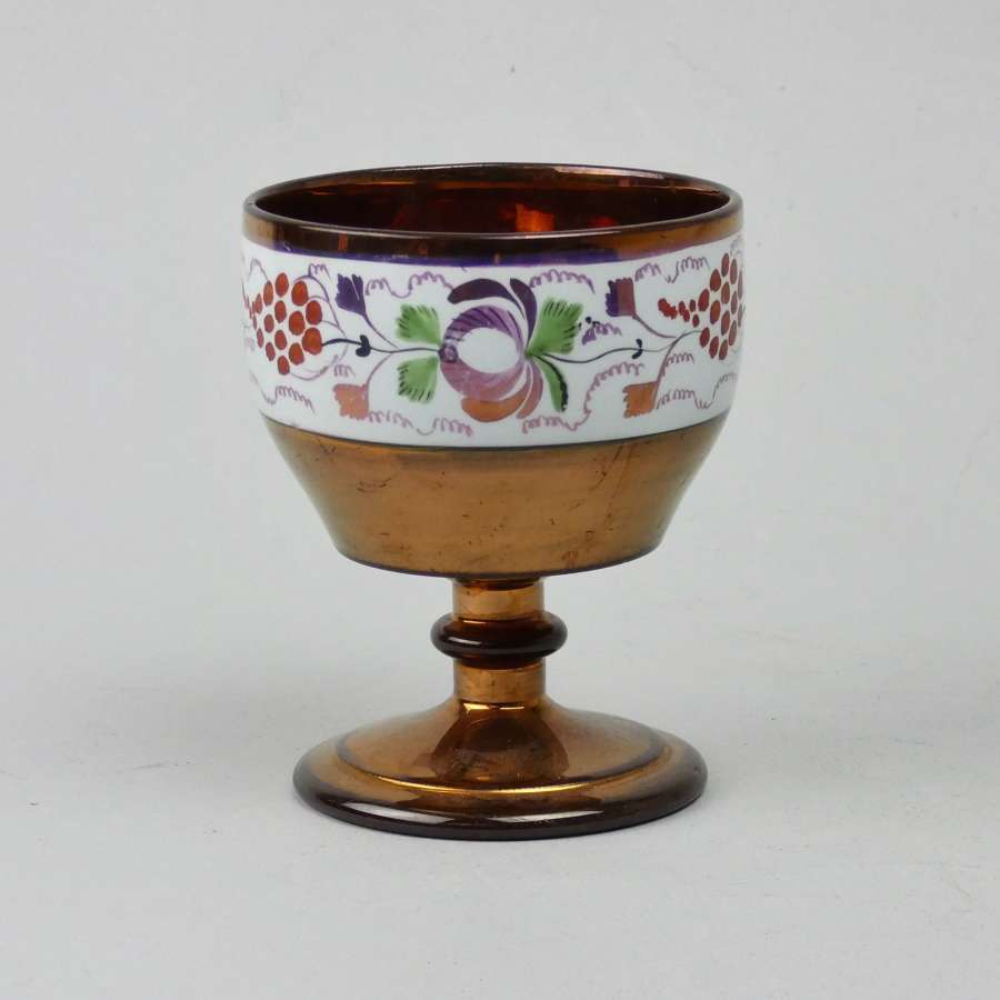 Nice shaped copper lustre goblet