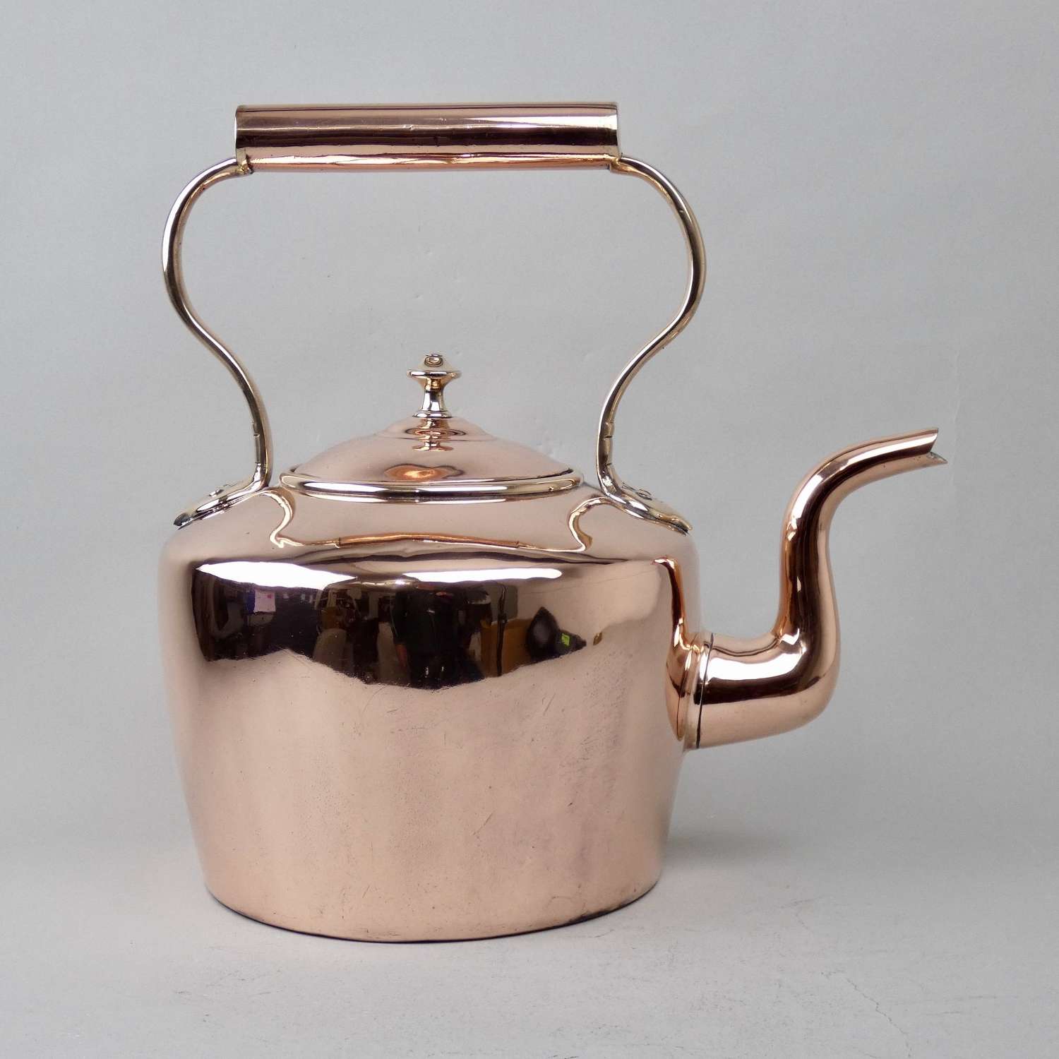 Large Victorian copper kettle