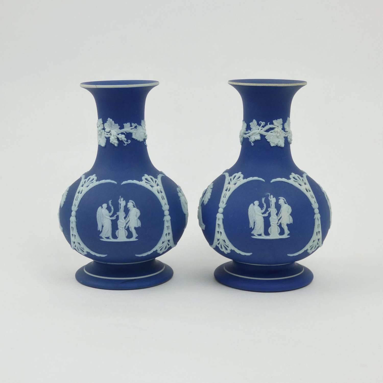 Pair of Wedgwood Jasper vases