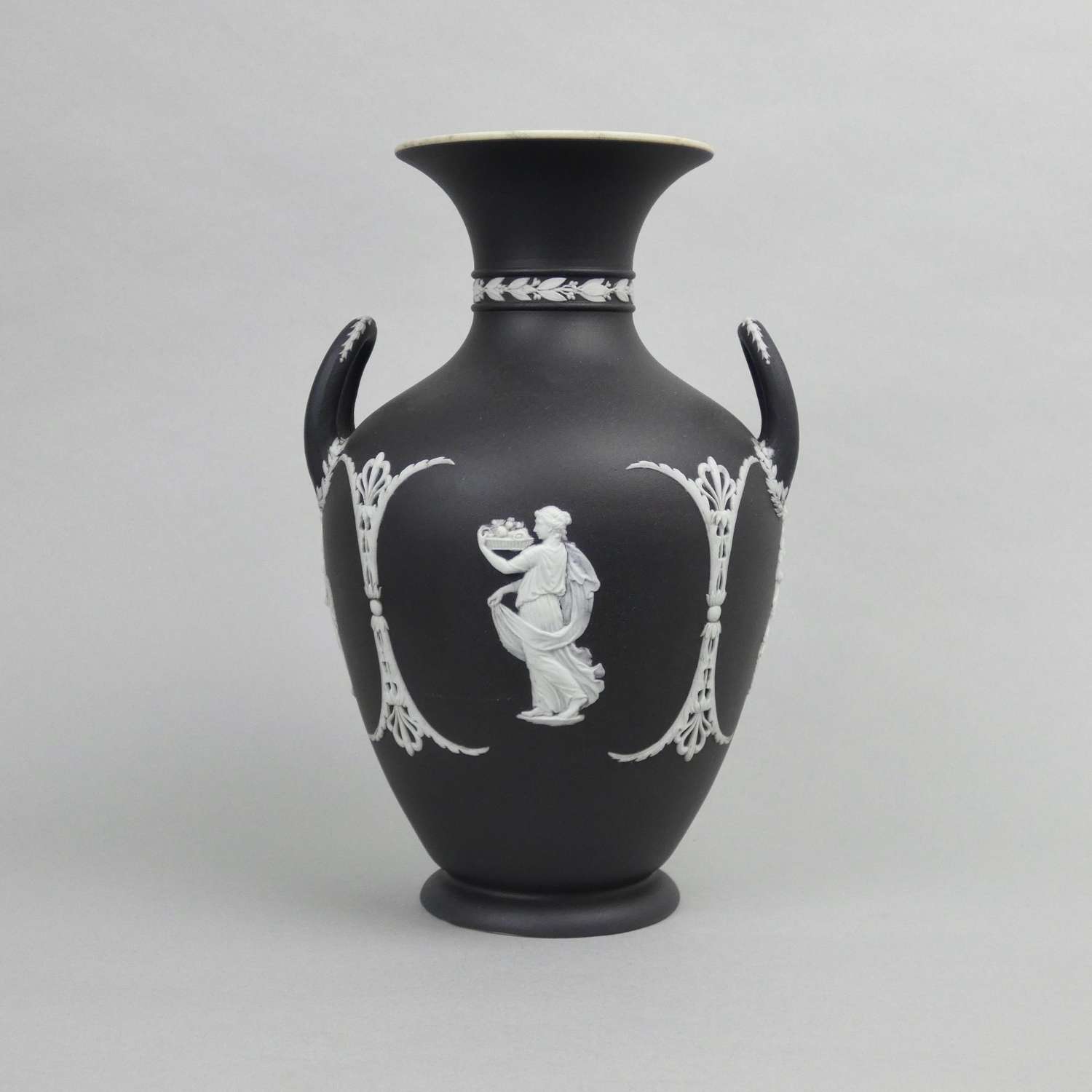 Wedgwood black jasper vase