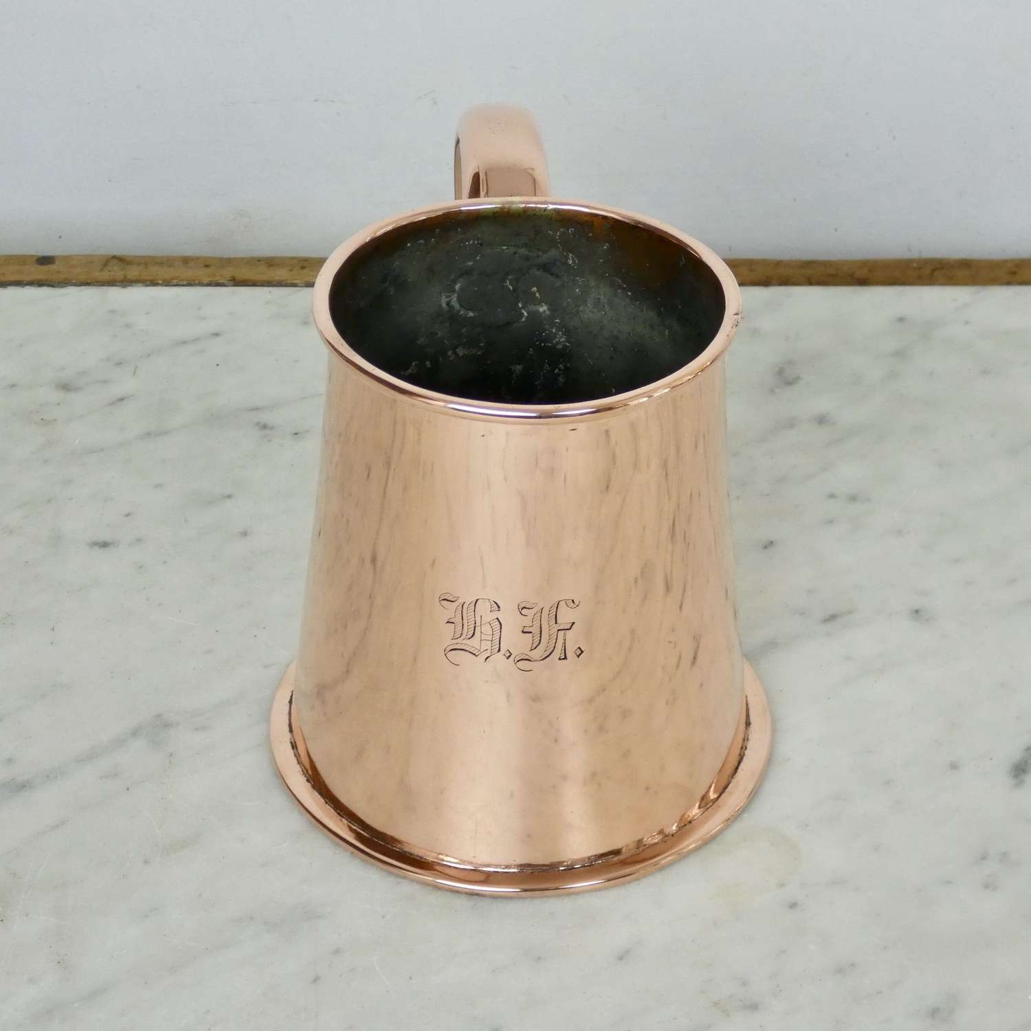 Engraved Copper Tankard