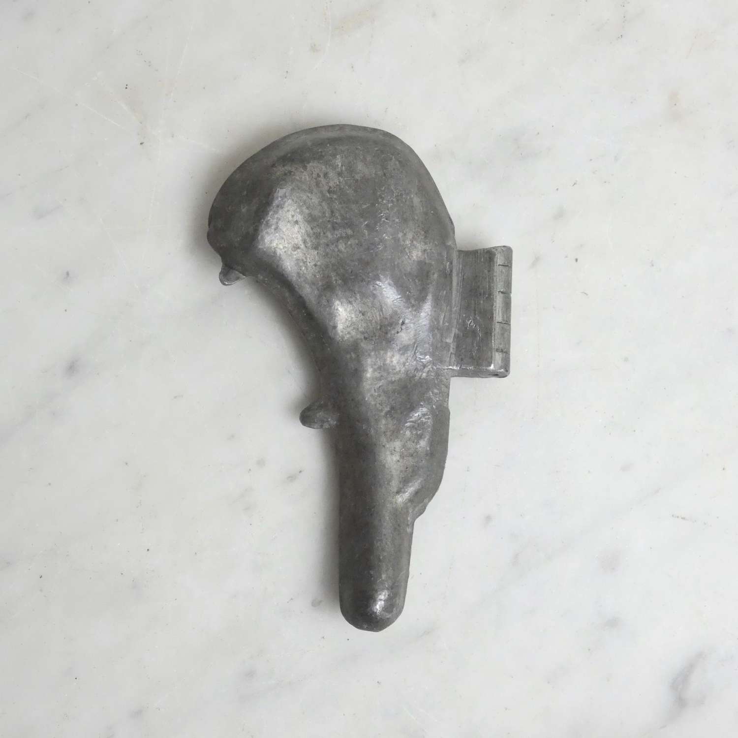 Pewter, lamb chop shaped, ice mould
