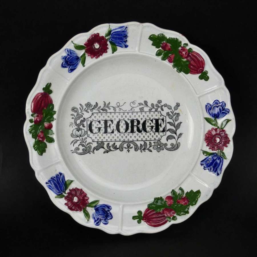 Child's plate named George