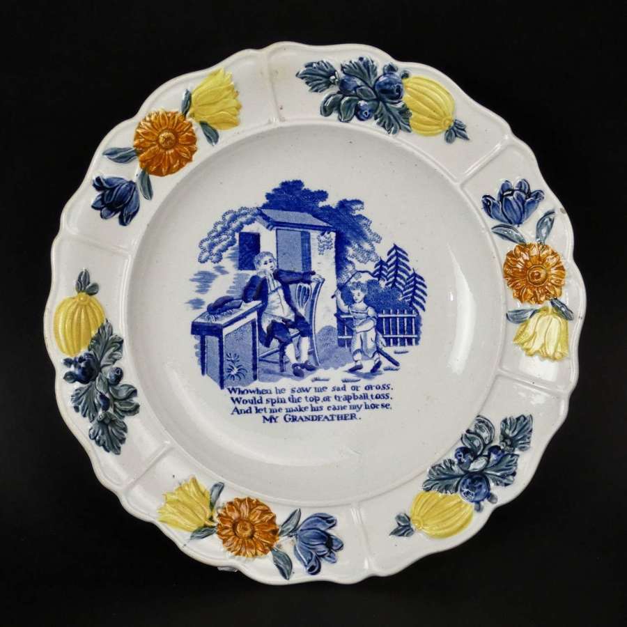 Child's plate with verse "My grandfather"