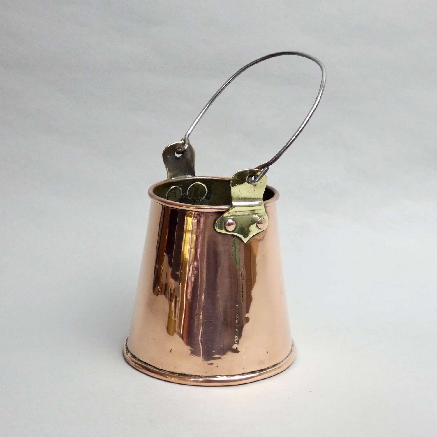 Small, copper hanging pot