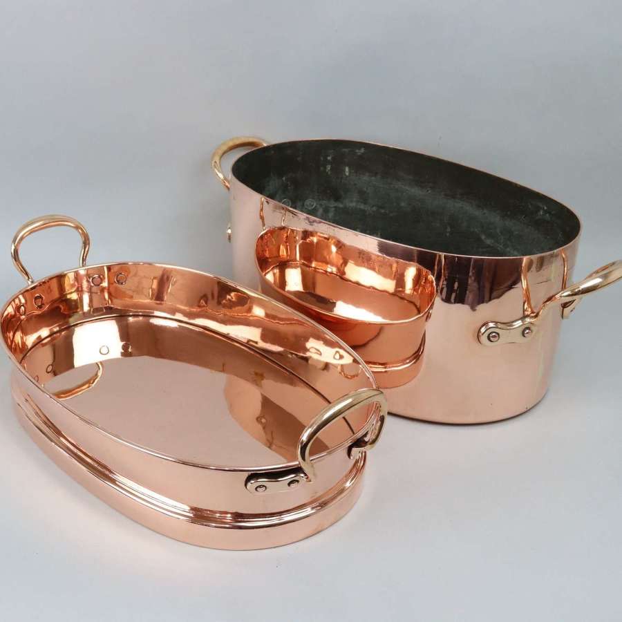 English copper braising pan