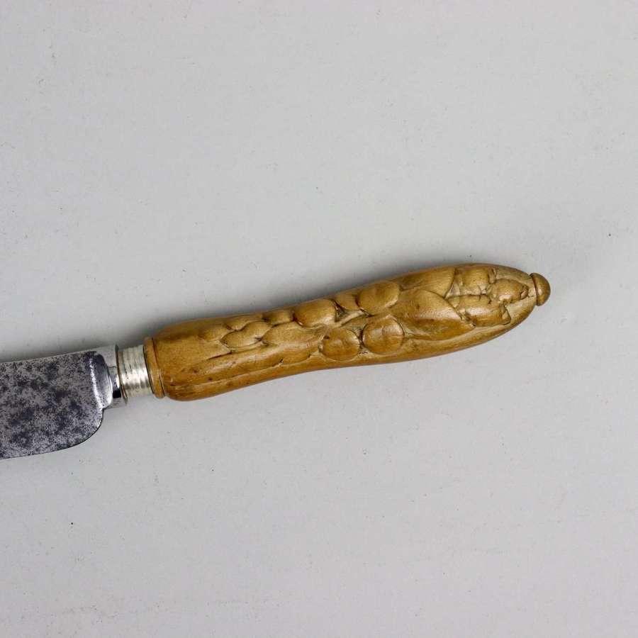 Deeply carved, Victorian bread knife