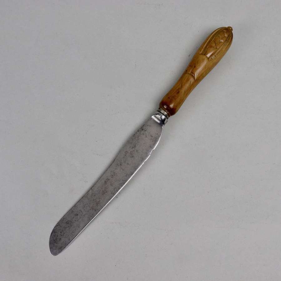 Carved Sycamore Bread Knife