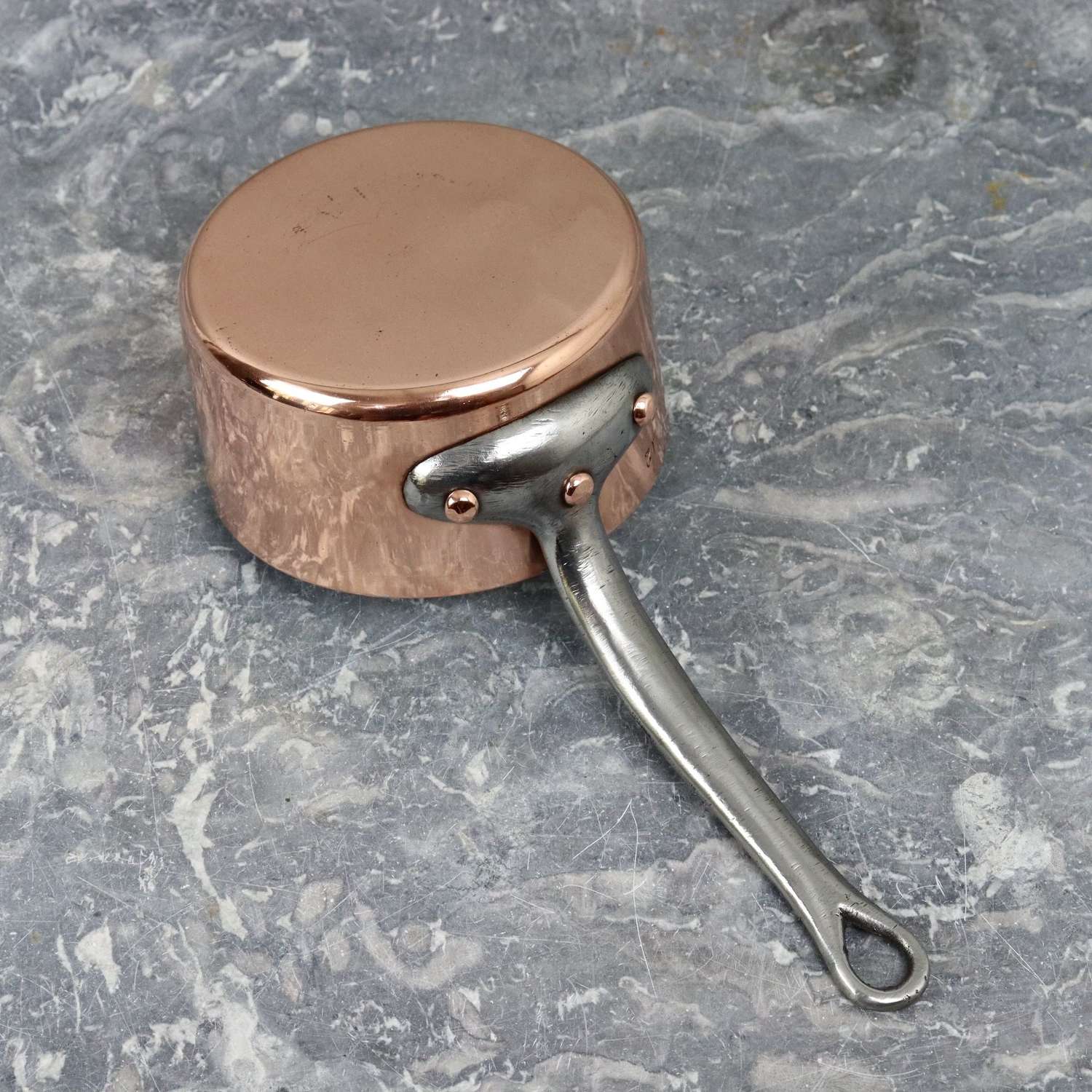 Small, French copper saucepan