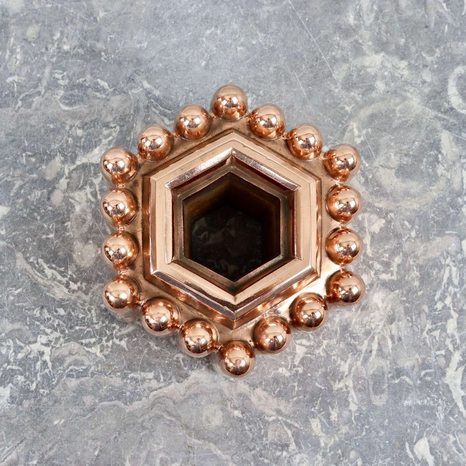Hexagonal Copper Jelly Mould