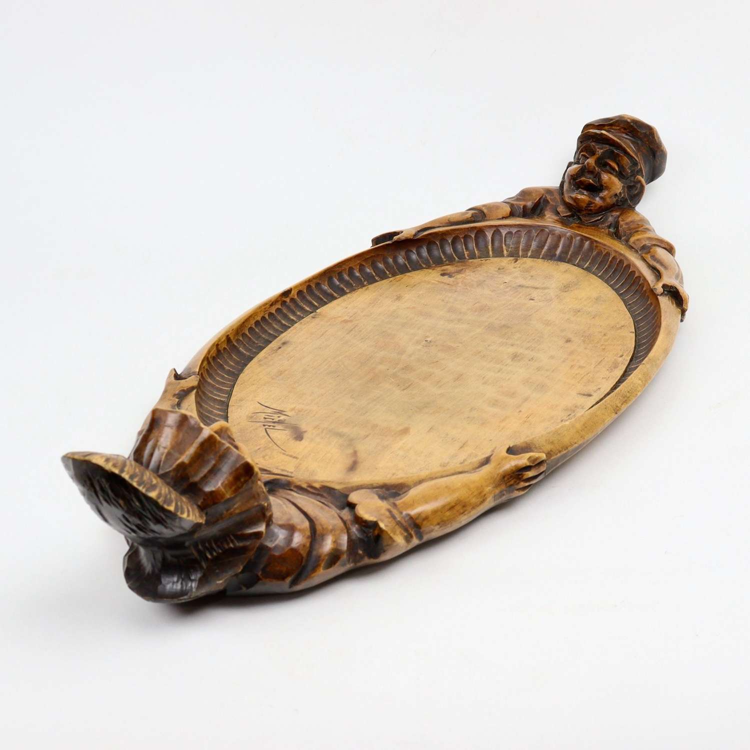 Carved Wooden Bread Tray