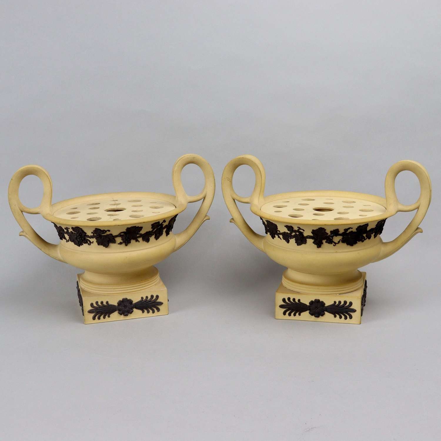 Wedgwood Caneware Crater Vases
