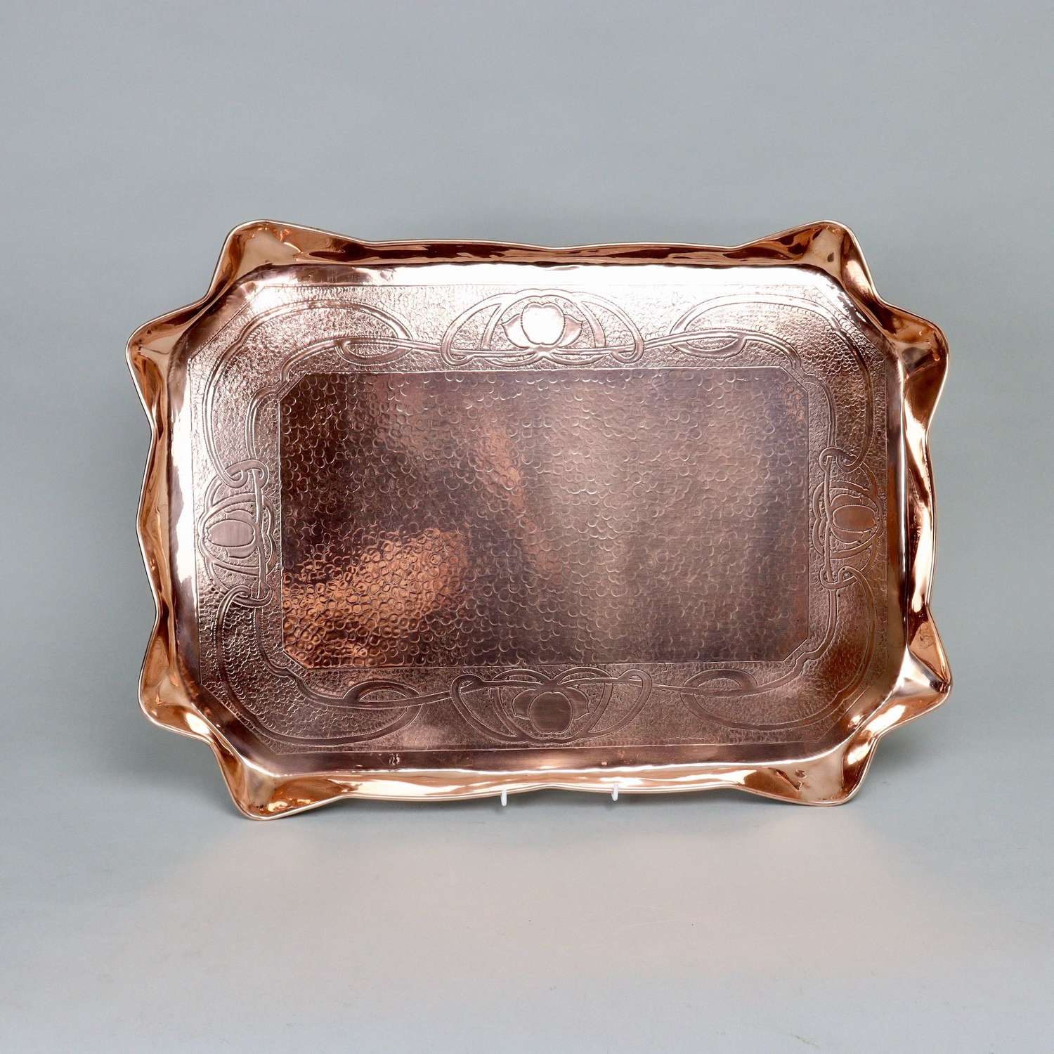 Large, Newlyn Style Copper Tray