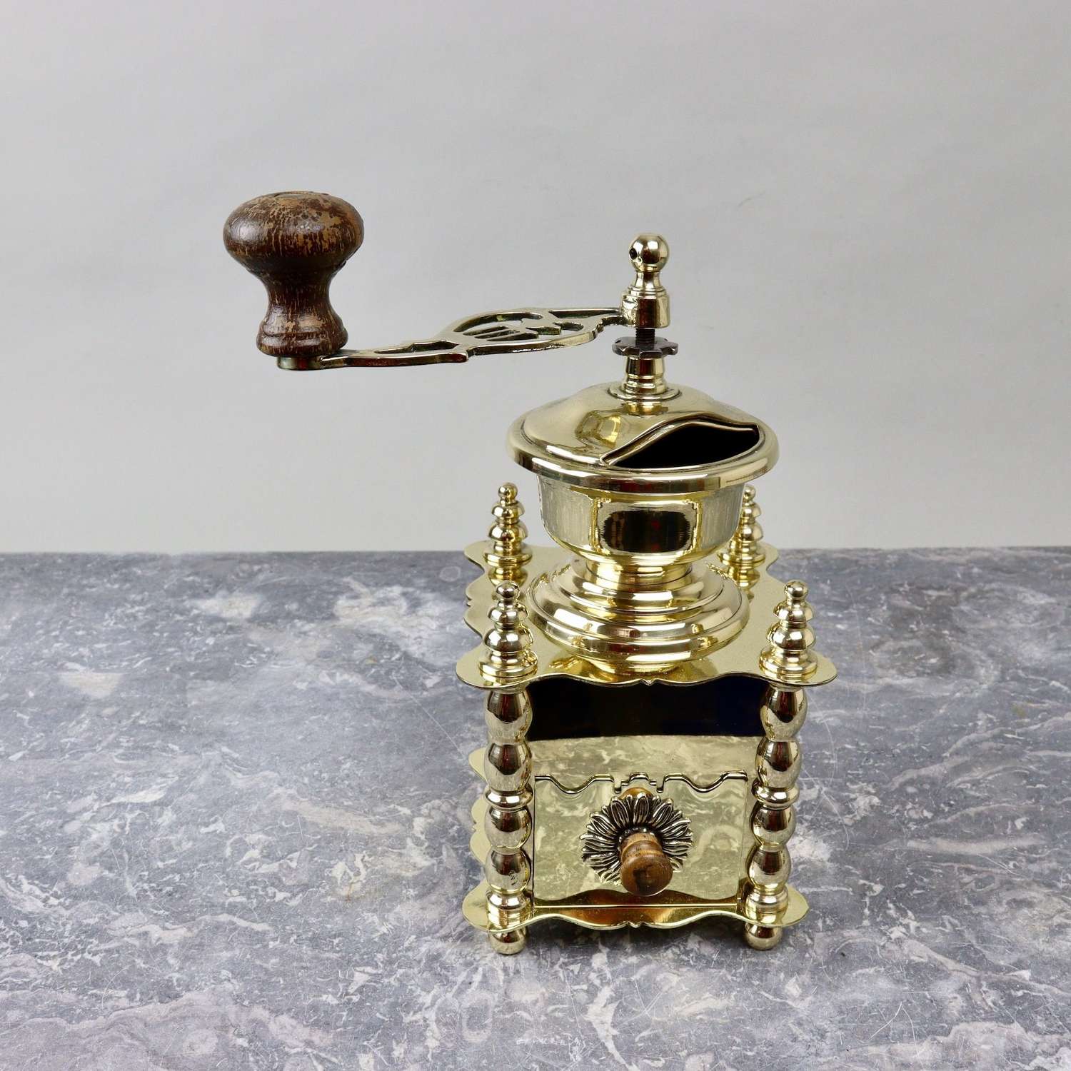 Superb French Brass Coffee Mill