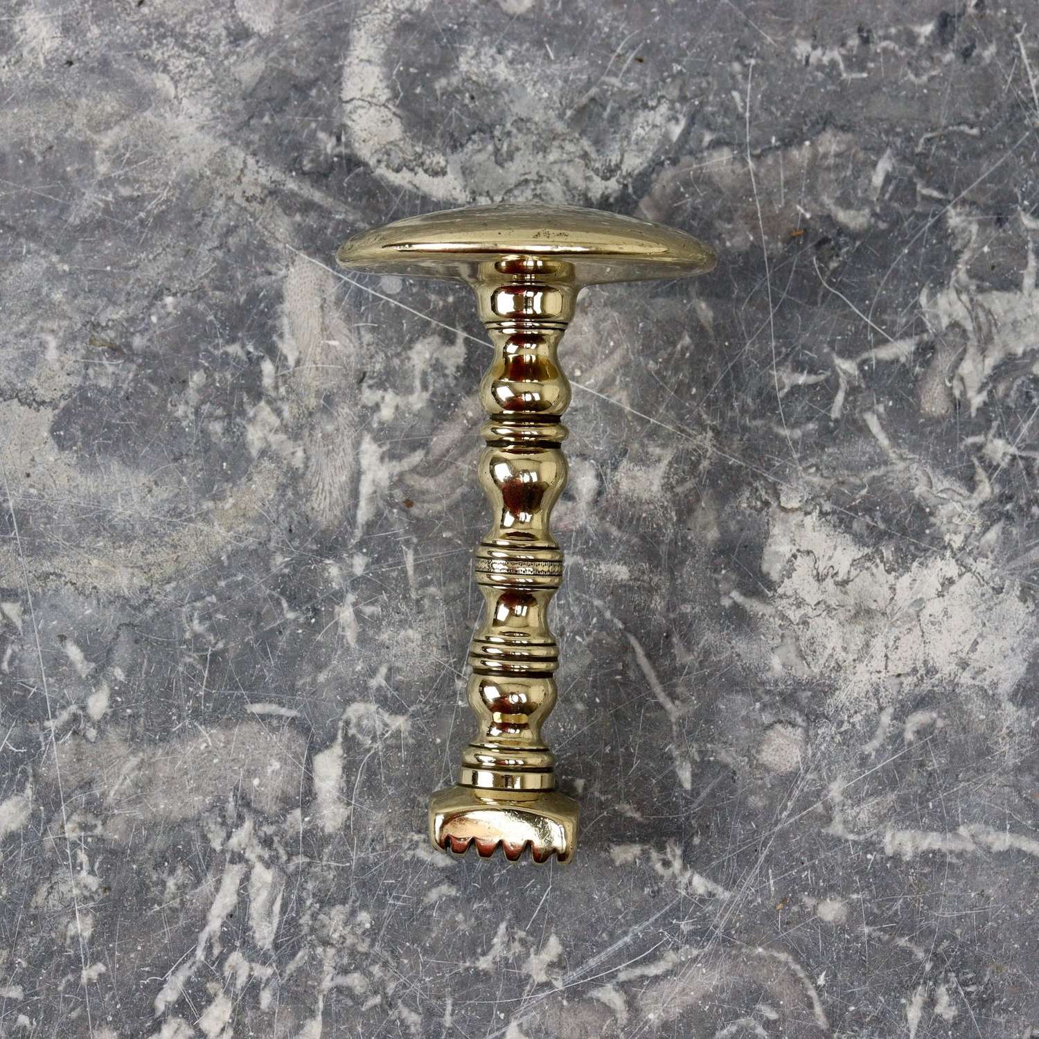 Brass Pastry Tool with Mushroom Shaped End