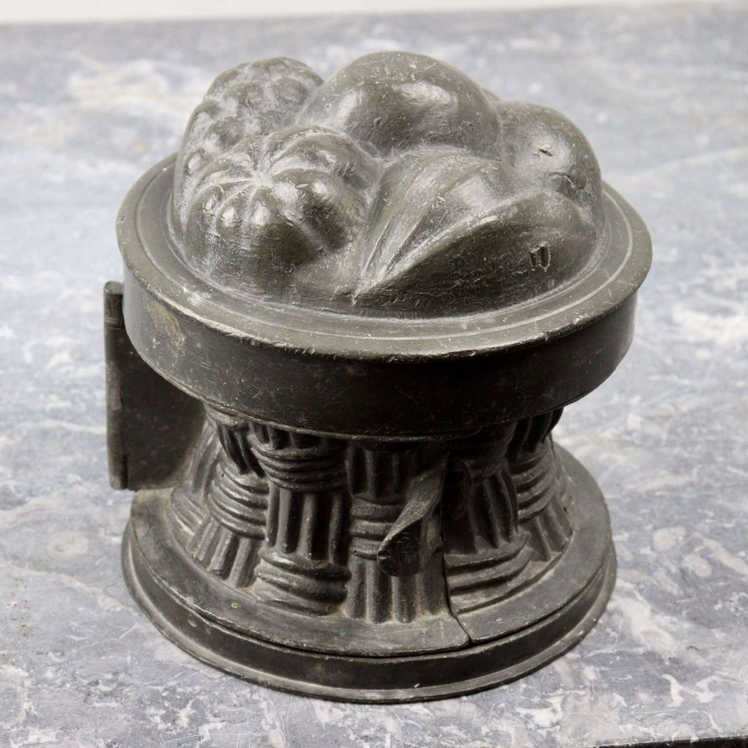 3 Part Pewter Ice Cream Mould