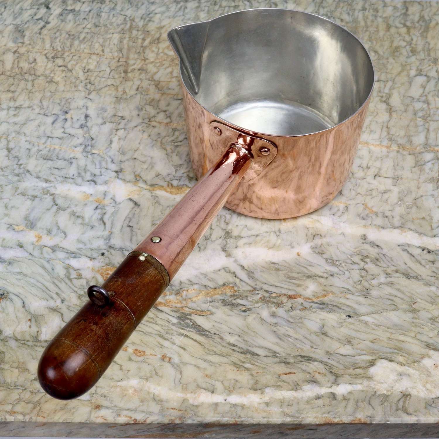 French Copper Pouring Saucepan