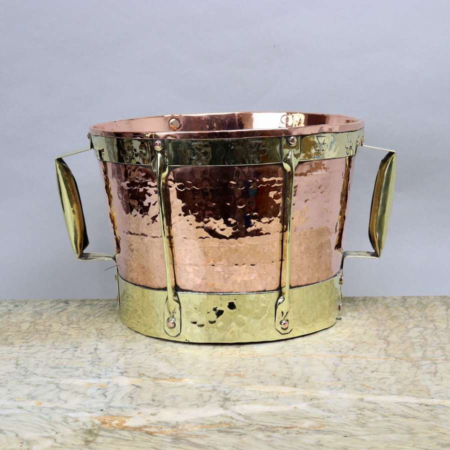 Small Copper & Brass Grain Measure