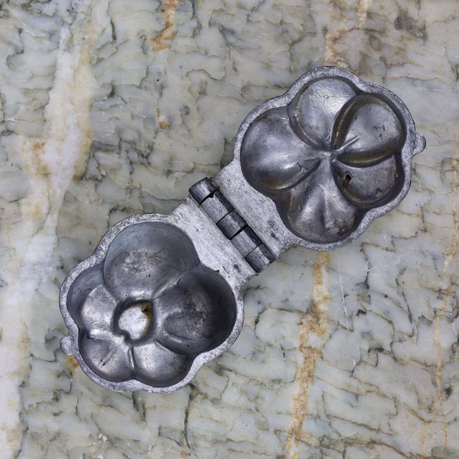 Pewter Pansy Ice Cream Mould