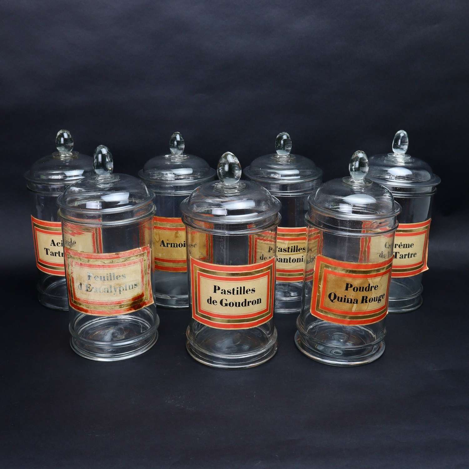 French Crystal Apothecary Jars