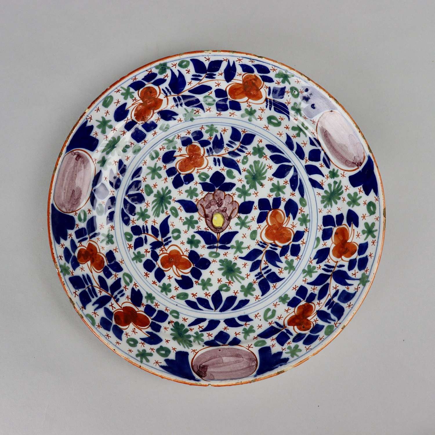 Delft Plate- Floral Design