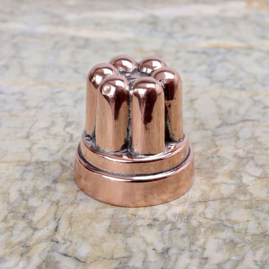 Small, Fluted Copper Mould