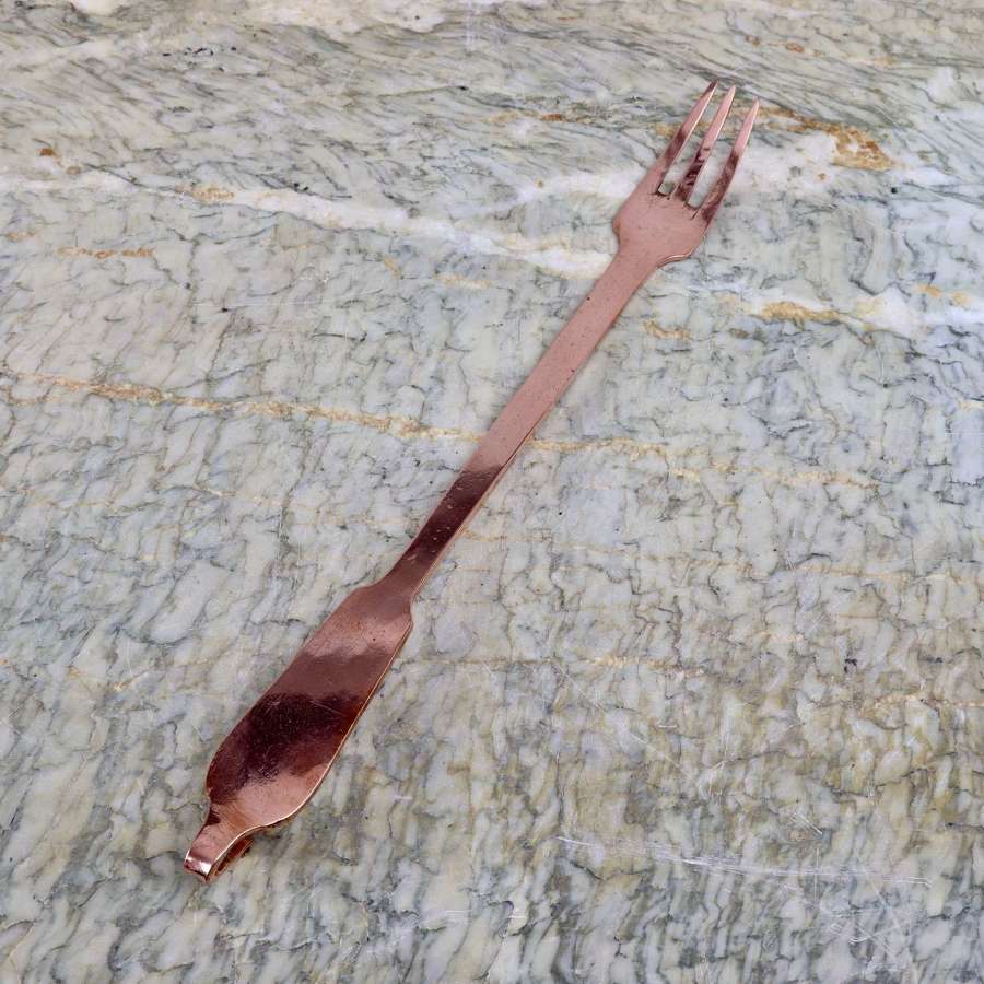 Large Copper Kitchen Fork