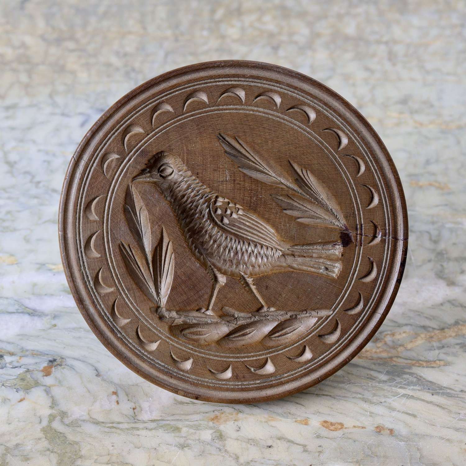 Butter Print carved with a Bird