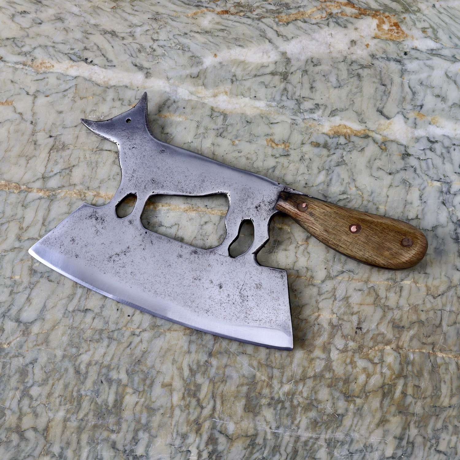 Fox Cleaver with Wooden Handle