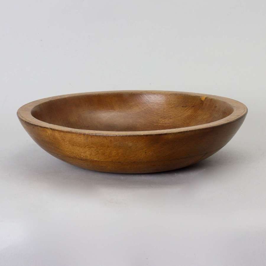 Turned Wooden Dairy Bowl