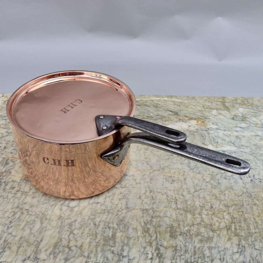 Very Heavy Victorian Copper Saucepan
